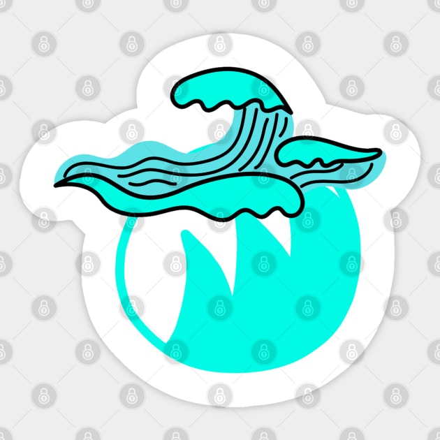 blue green water waves design Sticker by Artistic_st